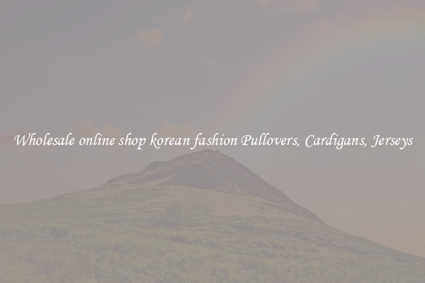 Wholesale online shop korean fashion Pullovers, Cardigans, Jerseys