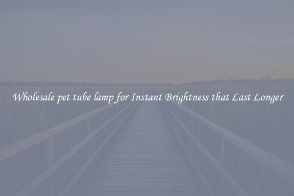 Wholesale pet tube lamp for Instant Brightness that Last Longer