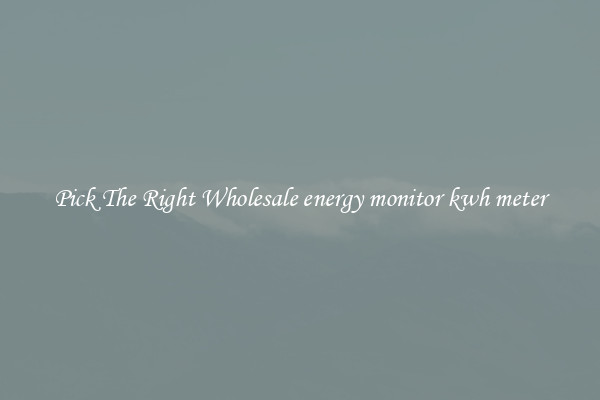 Pick The Right Wholesale energy monitor kwh meter