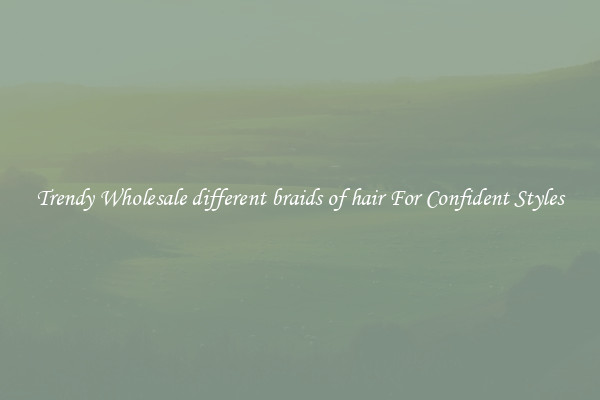 Trendy Wholesale different braids of hair For Confident Styles