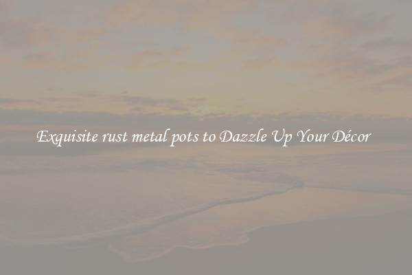 Exquisite rust metal pots to Dazzle Up Your Décor  