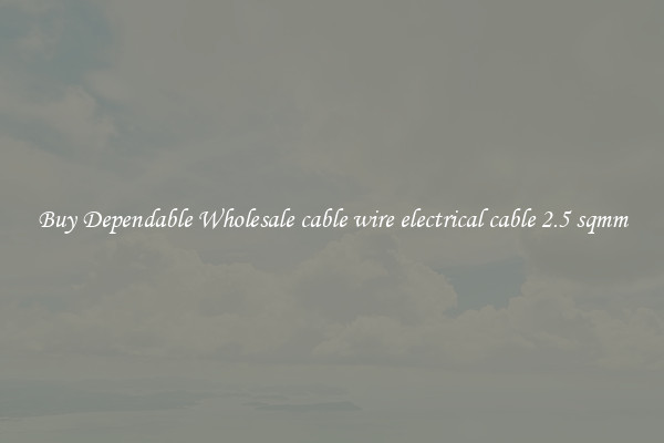Buy Dependable Wholesale cable wire electrical cable 2.5 sqmm