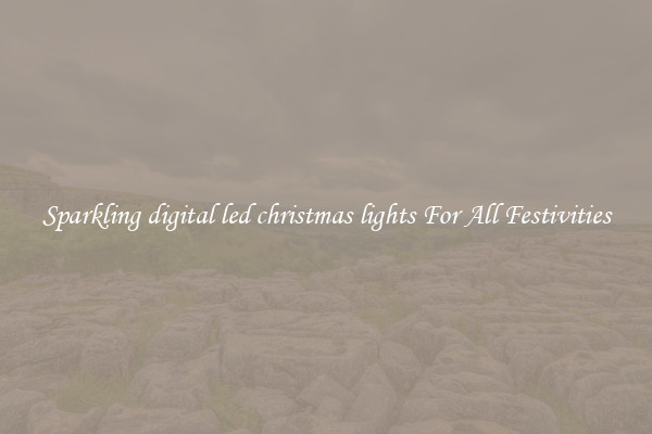 Sparkling digital led christmas lights For All Festivities