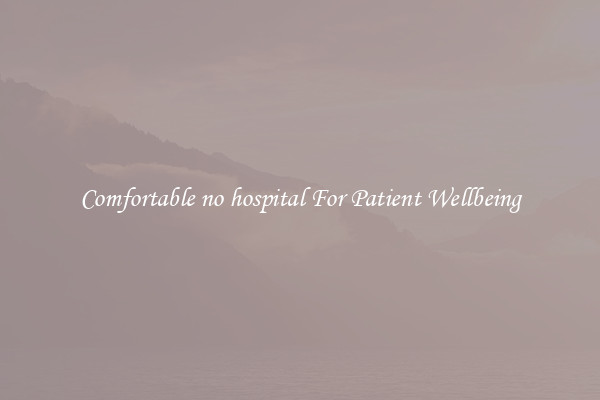 Comfortable no hospital For Patient Wellbeing