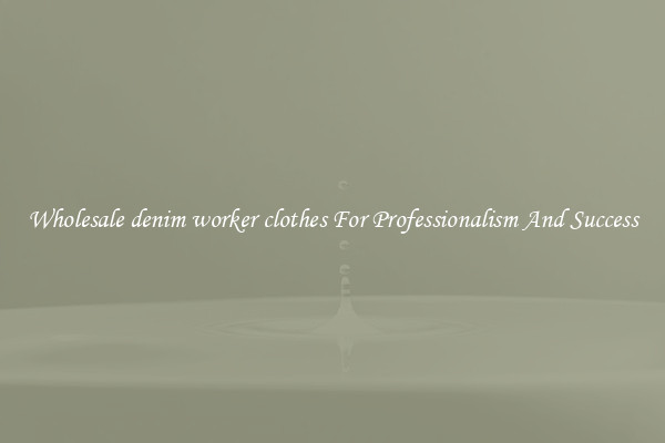 Wholesale denim worker clothes For Professionalism And Success