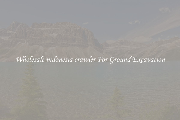 Wholesale indonesia crawler For Ground Excavation