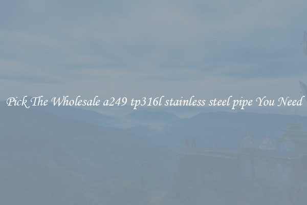 Pick The Wholesale a249 tp316l stainless steel pipe You Need