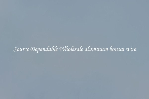 Source Dependable Wholesale aluminum bonsai wire