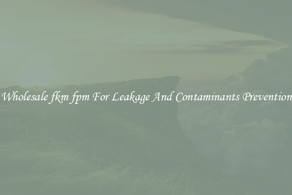 Wholesale fkm fpm For Leakage And Contaminants Prevention