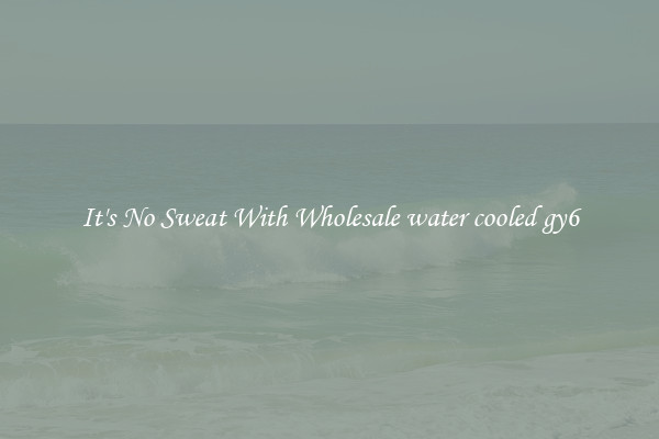 It's No Sweat With Wholesale water cooled gy6